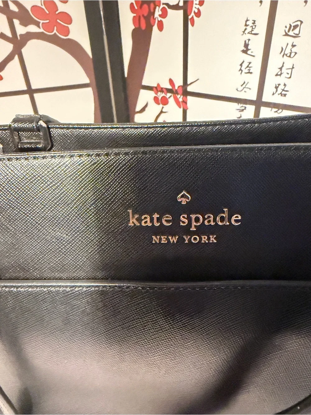 kate spade Black Saffiano Leather Tote